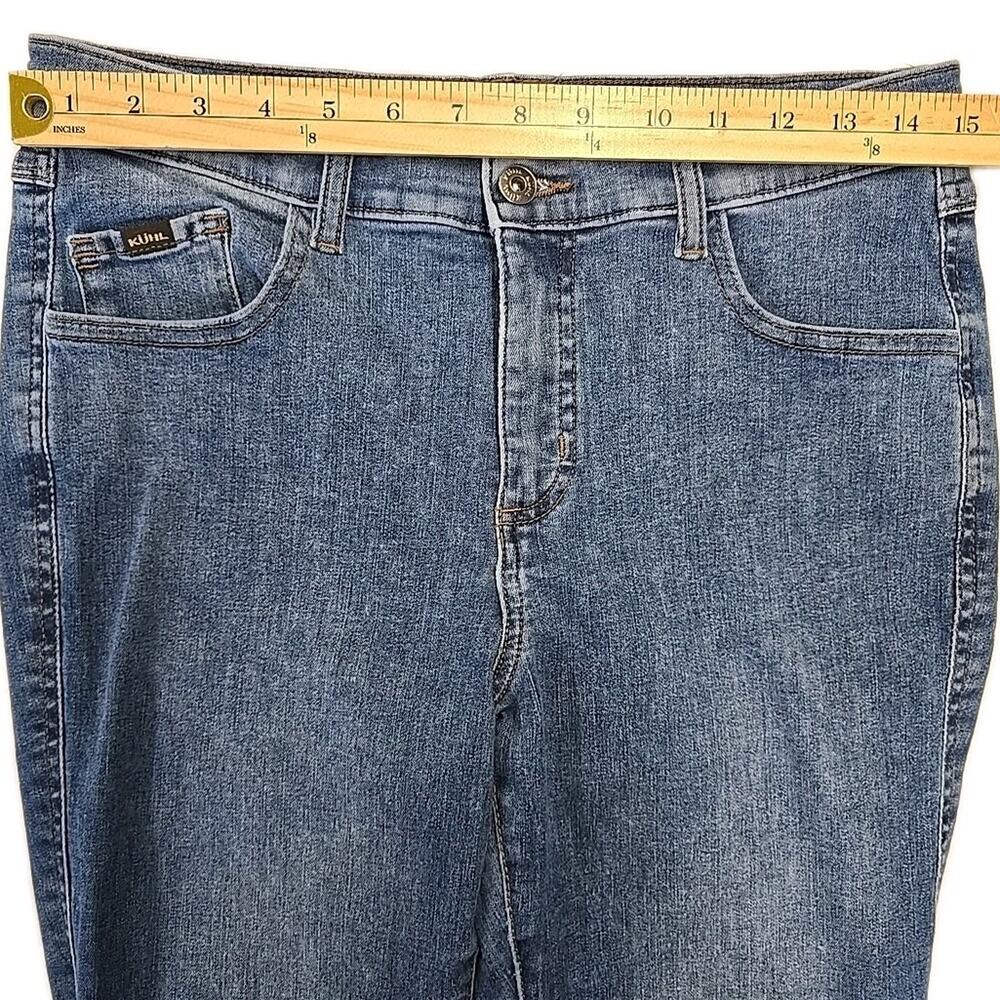 KUHL Womens Kontour Flex Denim Skinny Jeans Sz 10R Vintage Blue Stretch Hiking - Picture 8 of 11